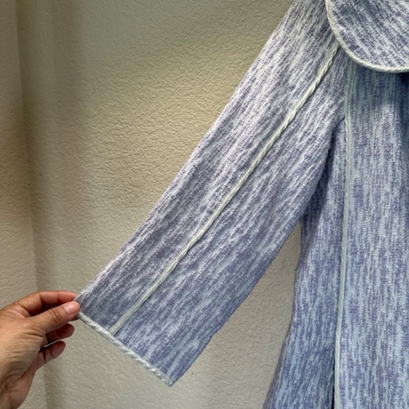 Cynthia Steffe Textured Long Coat Womens M Pockets Lined Silk Blend Business - Picture 6 of 16